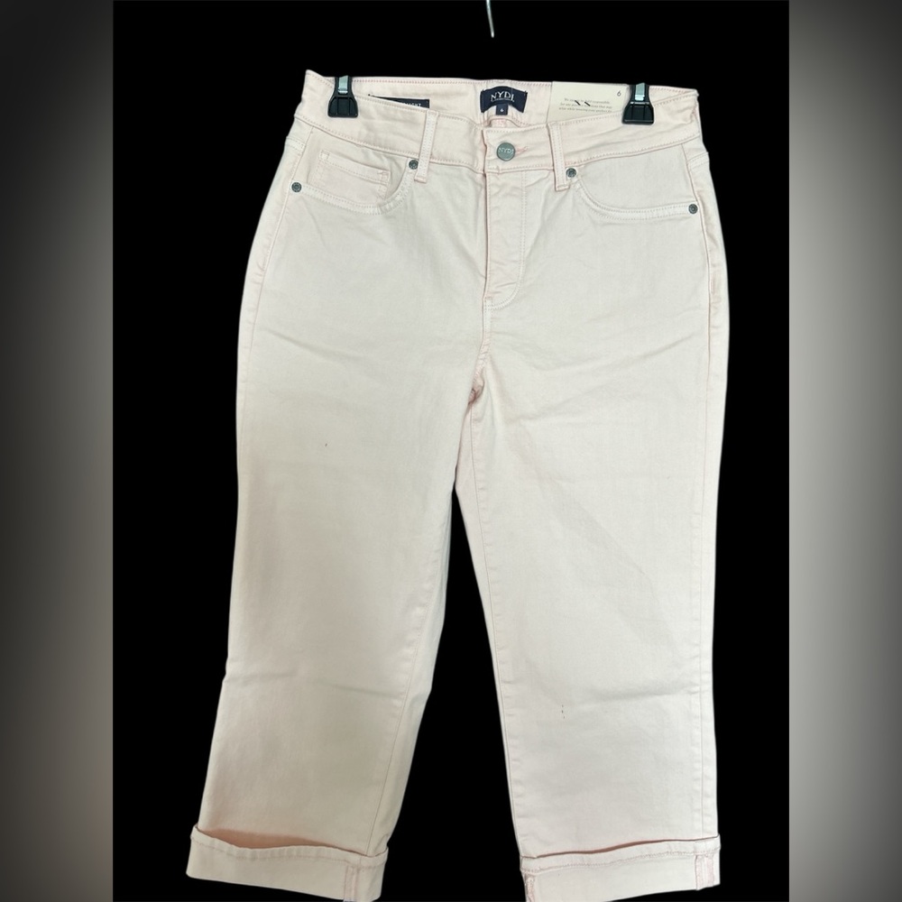 NYDJ light pink Marilyn cropped Jeans size 6 NWT